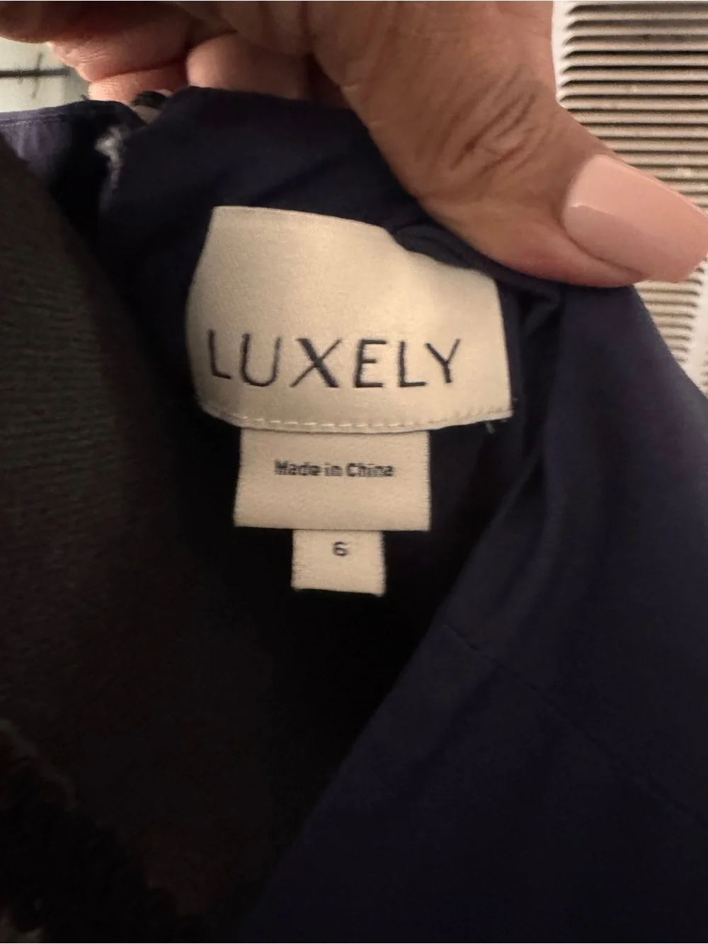 Luxely Sleeveless Navy Tiered Maxi Dress, Size 6.